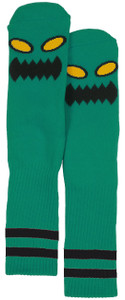 Toy Machine Monster Face Socks Green - Skateboard Socks