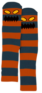 Toy Machine Monster Big Stripe Socks Orange - Skateboard Socks