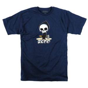 Zero Lil Reaper Navy Blue Ss Xl - Skateboard Tshirt
