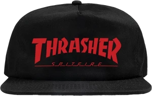Thrasher - Sf Big Head Jake Hat Adj-black/red - Skateboard Hat