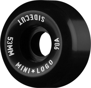 Mini Logo Hybrid Sidecut Black 53mm 90a (set Of 4) - Skateboard Wheels