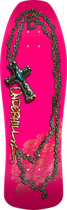 Powell Ray Underhill Cross Pink/gold Foil Shaped Deck 9.9 X 31.5 - Skateboard Deck