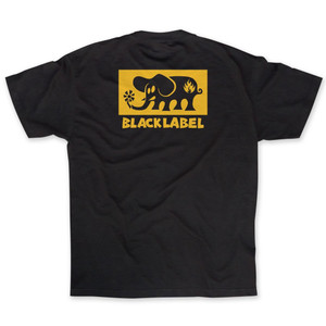 Black Label Elephant Block Black Ss M - Skateboard Tshirt