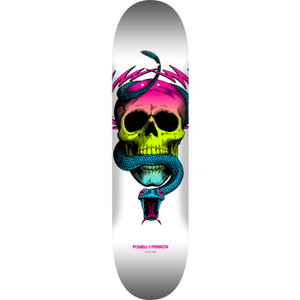 Powell Mcgill Skull & Snake Lime Fade/white Deck 8.00 - Skateboard Deck