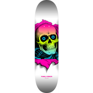 Powell Team Ripper Lime Fade/white Deck 8.50 - Skateboard Deck