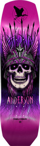 Powell Andy Anderson Heron Pink Foil 7-ply Maple Shaped Deck 9.13 X 32.8 - Skateboard Deck