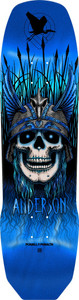 Powell Andy Anderson Heron Blue Foil 7-ply Maple Shaped Deck 8.45 X 31.8 - Skateboard Deck