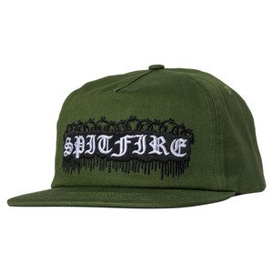 Spitfire Old E Barbed Snapbback Hat Olive - Skateboard Hat