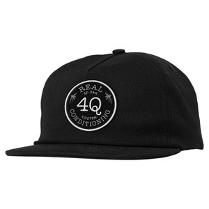 Real X 4q Snapback Hat Black - Skateboard Hat