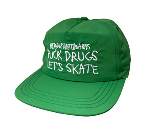 Heroin Fuck Drugs Snapback Hat Green - Skateboard Hat