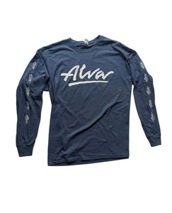 Alva Og Logo Denim Blue Ls Xl - Skateboard Longsleeve Shirt
