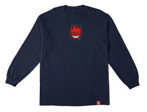 Spitfire Bighead Mid Fill Navy Ls Xl - Skateboard Longsleeve Shirt