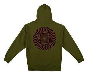 Spitfire Classic Swirl Overlay Olive Hd/zip Xl - Skateboard Sweatshirt