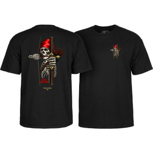 Powell Zach Doelling Archer Black Ss M - Skateboard Tshirt