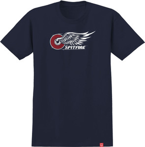 Spitfire Classic Wing Navy Ss Xl - Skateboard Tshirt