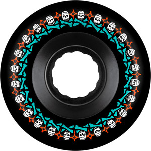Bones Atf Rough Rider Skull & Bones 59mm 80a Black (set Of 4) - Skateboard Wheels