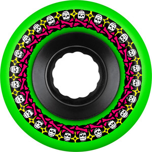 Bones Atf Rough Rider Skull & Bones 59mm 80a Green (set Of 4) - Skateboard Wheels