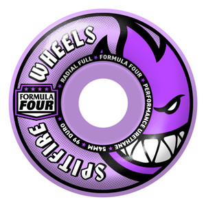 Spitfire Formula Four Radial Full Purple 54mm 99d (set Of 4) - Skateboard Wheels