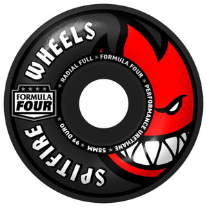Spitfire Formula Four Radial Full Black 58mm 99d (set Of 4) - Skateboard Wheels