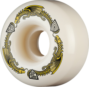 Powell Peralta - Df V1 Yellow Dragon 95a 52/31mm Wht - Skateboard Wheels (Set Of Four)