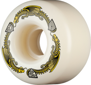 Powell Peralta - Df V4 Yellow Dragon 95a 54/34mm Wht - Skateboard Wheels (Set Of Four)