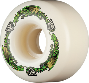 Powell Peralta - Df V4 Green Dragon 88a 54/34mm Wht - Skateboard Wheels (Set Of Four)
