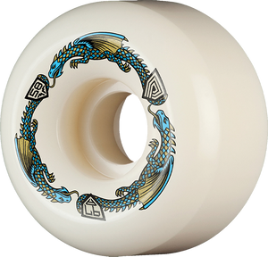 Powell Peralta - Df Rb2 Blue Dragon 97a 58/33mm Wht - Skateboard Wheels (Set Of Four)