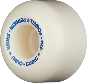 Powell Peralta - Df Nano Cubic Blue Dragon 97a 54/36.5mm Wht - Skateboard Wheels (Set Of Four)