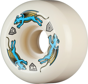 Powell Peralta - Df Nano Rat Blue Dragon 97a 54/34mm Wht - Skateboard Wheels (Set Of Four)