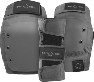 Pro Tec - Junior 3 Pack Open Back Ys-grey - Skateboard Pads