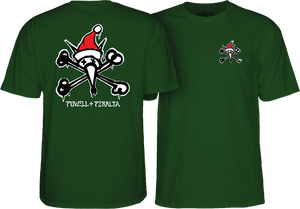 Powell Peralta - Rat Bones Holiday 25 Ss M-green - Skateboard Tshirt