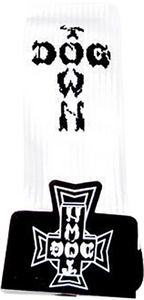 Dogtown - Cross Letters Crew Socks White/blk 1pr - Skateboard Socks
