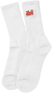 Toy Machine - Devil Cat Crew Socks White 1pr - Skateboard Socks