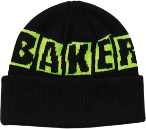 Baker - Brand Logo Beanie Black/grn - Skateboard Beanie