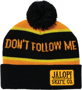 Antihero - I'm Lost Too Pom Beanie Org/blk/yel - Skateboard Beanie