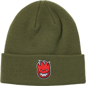 Spitfire - Bighead Fill Cuff Beanie Olive/red - Skateboard Beanie