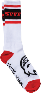 Spitfire - Classic '87 Bighead Crew Sock Wht/red/blk - Skateboard Socks