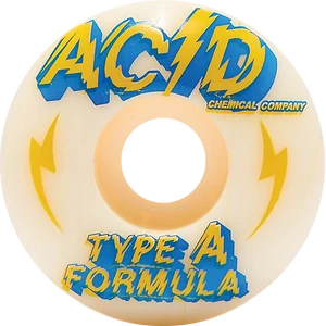 Acid Chemical Co. - Type A Sidecut Power 54mm 99a Blue/wht - Skateboard Wheels (Set Of Four)