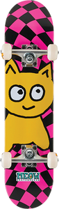 Meow - Big Cat Checker Twist Complete-6.5 Pink - Complete Skateboard