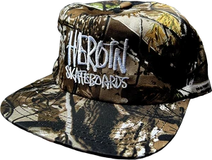 Heroin - Script Nylon Hat Adj-camo - Skateboard Hat