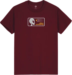 Alien Workshop - Strobe Badge Ss S-maroon - Skateboard TShirt