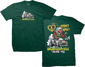 Dgk - Kaido House Wide Open Ss Xxl-forest Grn - Skateboard TShirt