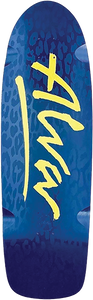 Alva - Modern Leopard Deck-10x33 Blk/safety Yel - Skateboard Deck