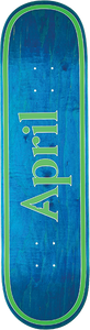 April - Og Logo Deck-8.5 Blu/grn - Skateboard Deck