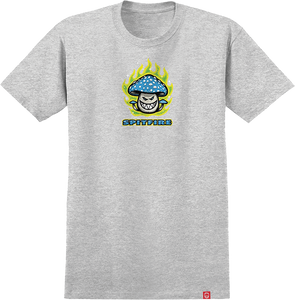 Spitfire - Mushroom Bighead Ss L-heather Grey - Skateboard TShirt