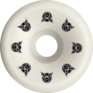 Pig - Conical 54mm 99a Wht/blk - Skateboard Wheels (Set Of Four)