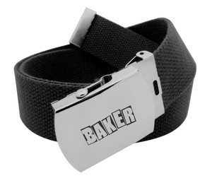 Baker Brand Logo Web Belt Black