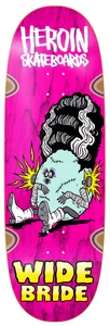 Heroin Team Wide Bride Shaped Wheel Wells Deck 10.4 - Skateboard Deck