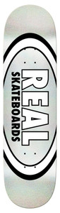 Real Team Easyrider Oval Metallic White Deck 8.50 - Skateboard Deck