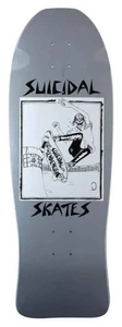 Dogtown X Suicidal Skates Pool Skater Grey/blue Pearl Fleck 80's Reissue Shaped Deck 10.12 X 30.32 - Skateboard Deck